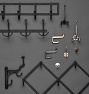 Iron Accordion Hook Rack