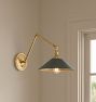 Theo Articulating Sconce, 22&rdquo; Length in Painted Brass Shades