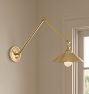 Theo Articulating Sconce, Brass Shades