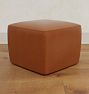 Britton Leather 24" Square Ottoman