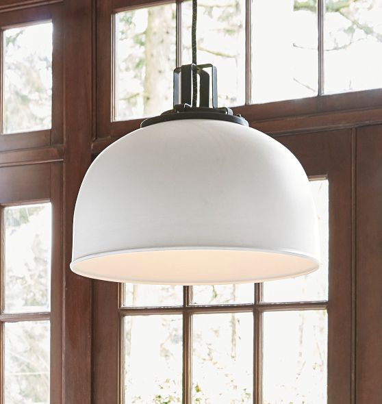 Butte 18" Dome Pendant, Oil-Rubbed Bronze Fitter by Rejuvenation