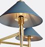 Rhone Chandelier, 36" Width in Metal Shades