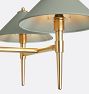 Rhone Linear Chandelier, 60" Width in Metal Shades