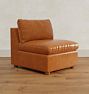 Roswell Leather Armless Chair Sectional Component