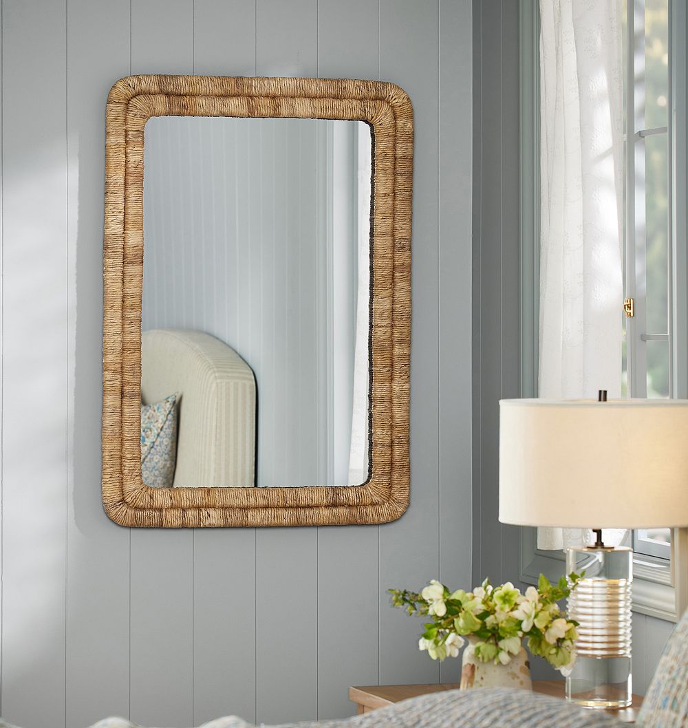 Leilani Woven Rectangle Mirror by Rejuvenation
