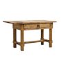 Vintage Traditional Spanish Oak Worktable with Drawer