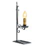 Vintage Classical Revival Wrought Iron Table Lamp with Adjustable Height