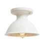 Vintage Traditional Mid 20th Century Flush Mount with Porcelian Dome Shade