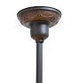 Vintage Art Deco Chandelier with Amber Slipper Shades