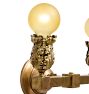 Vintage Classical Revival Sconce with Floral Socket Set of 4