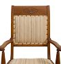 Vintage Classical Revival Striped Upholstery Dining Chairs Set of 6