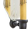 Vintage Colonial Revival Sconce with Mirrored Backplate