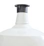 Vintage Industrial Flush Mount with White Enamel Shade 16" Diameter