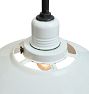 Vintage Industrial Pendant with White Enamel Shade 18" Diameter