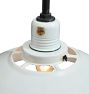 Vintage Industrial Pendant with White Enamel Shade 18" Diameter