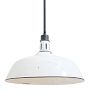 Vintage Industrial Pendant with White Enamel Shade 24" Diameter