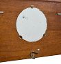 Vintage Mid Century Modern Mahogany Wall Rack with Mirror