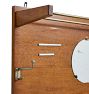 Vintage Mid Century Modern Mahogany Wall Rack with Mirror