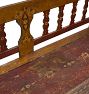 Vintage Traditional early 20th Century Hungarian Painted Bench with Storage Seat