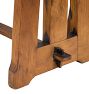 Vintage Traditional French Pine Bench with Trestle Base