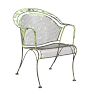 Vintage Traditional Outdoor Iron Painted Chairs Set of 4