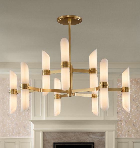 Lundquist Double Tier Chandelier, 48" Width by Rejuvenation