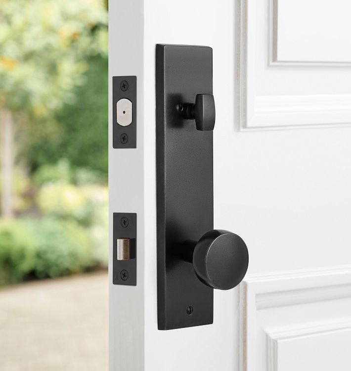Arlo D-Handle Knob Exterior Bronze Door Set | Rejuvenation