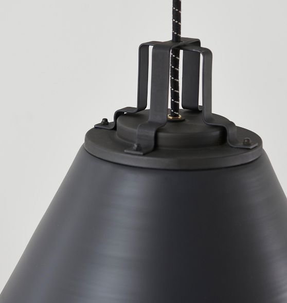 Butte 18" Cone Pendant, Oil-Rubbed Bronze Fitter by Rejuvenation