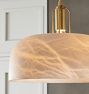 Dekum 16" Pendant, Alabaster Shade