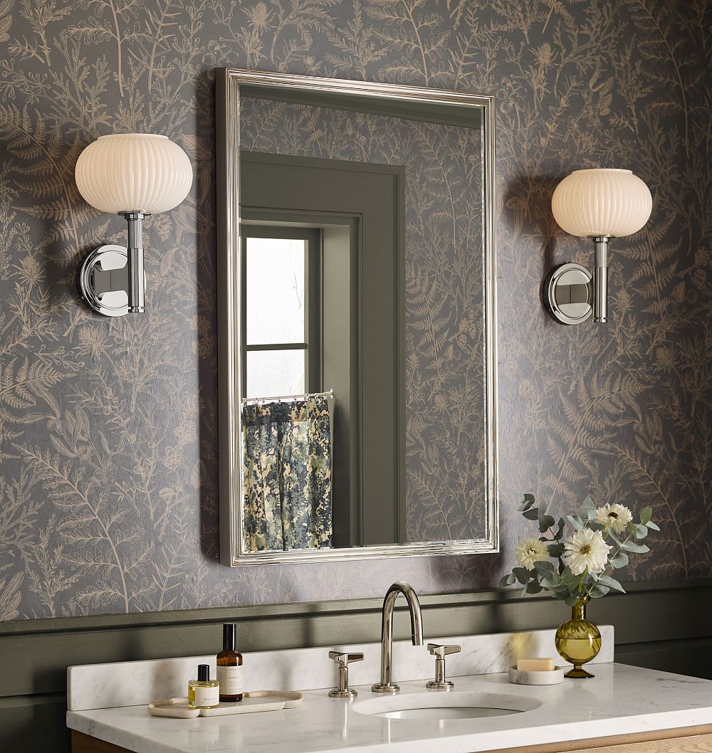 Traditional Beveled Metal Frame Mirror by Rejuvenation