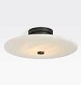 Open Box: Ankeny Alabaster LED Flush Mount (16"D) - Oil-Rubbed Bronze