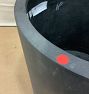Open Box: Modern Fiberstone Cylinder Planter - Black