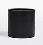 Open Box: Modern Fiberstone Cylinder Planter - Black