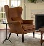 Clinton Modern Wingback Leather Chair