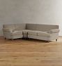 Eleanor Left Arm Chair 3 Piece L Shape Wedge Classic Multi Cushion Walnut, Ghent Morel