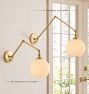 Theo Articulating Sconce, Glass Shades