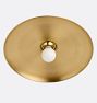 Poplar Semi-Flush Mount, Brass Shades