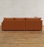 Roswell Leather 3-Piece Arm Sofa With Wedge Corner