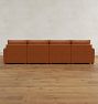 Roswell Leather 6-Piece Double Ottoman Sectional Sofa