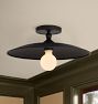 Theo Semi-Flush Mount, Brass Shades
