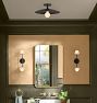 Theo Semi-Flush Mount, Brass Shades