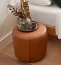 Worley Leather 21" Round Ottoman