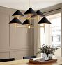 Rhone Double Tier Chandelier, 36" Width in Metal Shades
