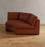 Sublimity Leather Curved Wedge Corner Sectional Component