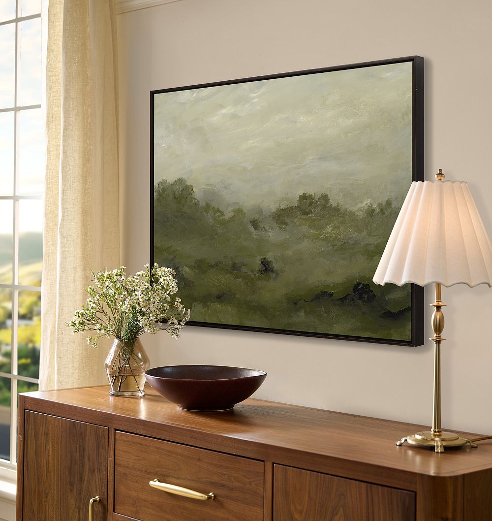 Green Field Reproduction Wall Art Print by Rejuvenation