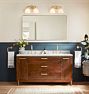 Double Vanity Rounded Rectangle Metal Framed Mirror
