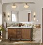 Double Vanity Wide Metal Framed Mirror