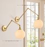 Theo Articulating Sconce, Glass Shades