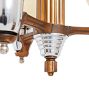 Vintage Art Deco Chandelier Streamline 3 Light Cup Shades
