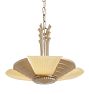 Vintage Art Deco Pendant Slipper Shade Panels 3 Light